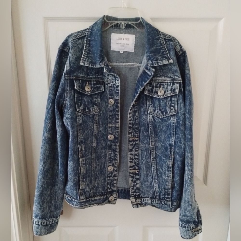 Liquor N Poker Denim Jacket Size M